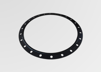 EPDM R突起付き大口径ガスケットの加工事例　R紐エンドレス接着技術による面圧集中とシール性向上　株式会社ダイコー